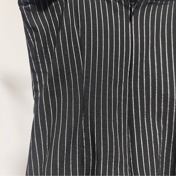 Forever 21 Black Pinstripe Bodycon Overall Mini Dress Women’s Size Small EUC - Picture 14 of 16